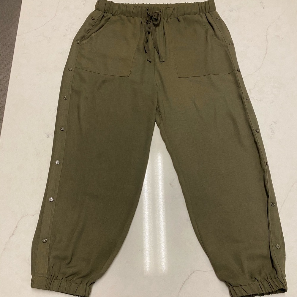 Doe & Rae OLIVE GREEN PANTS - Picture 3 of 9